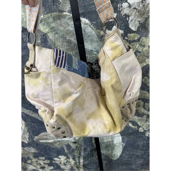 Free People Patchwork Crossbody Bag - Blue and Tan - Picture 6 of 9